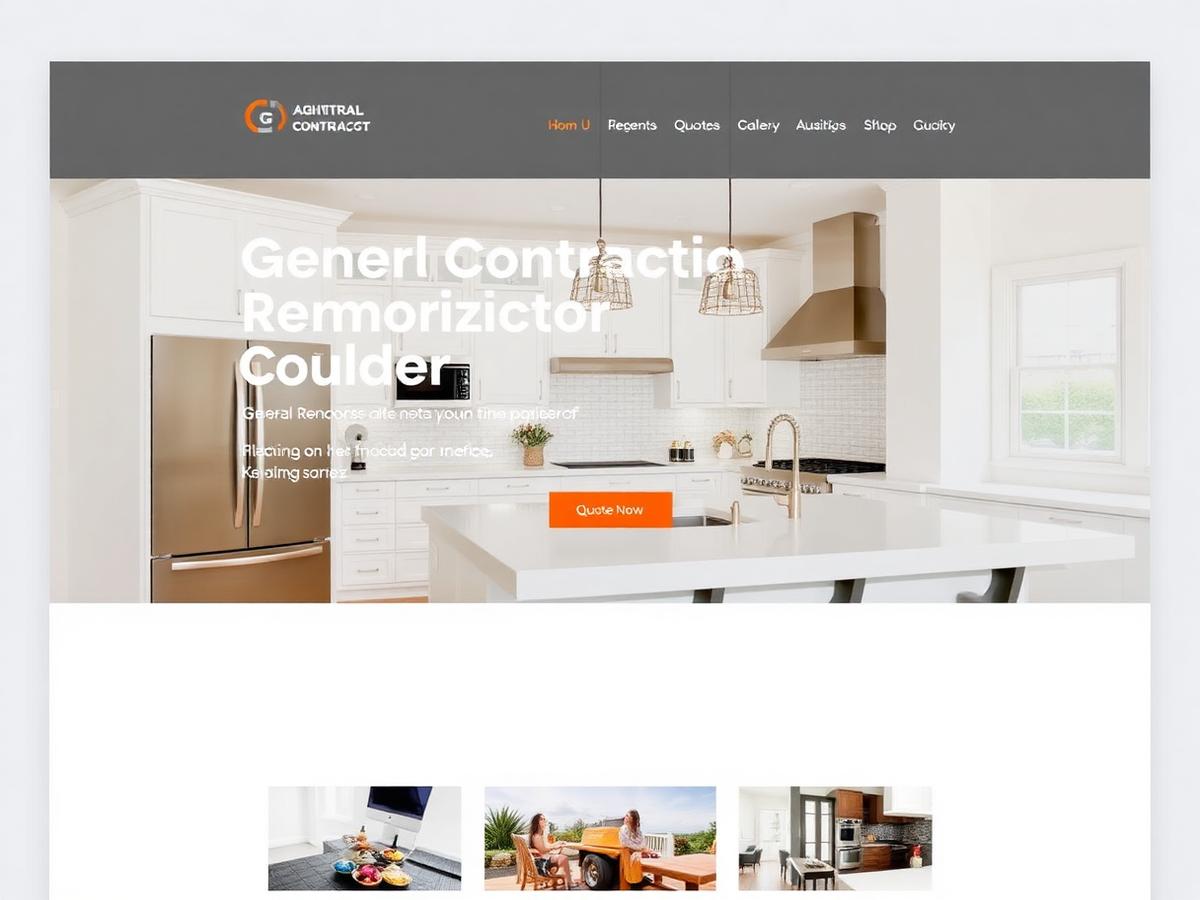 Example website design for a contractor