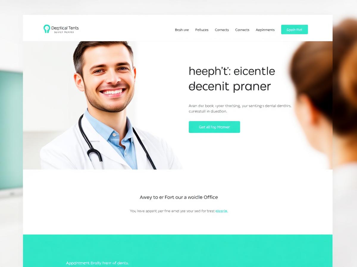 Example website design for a dental office