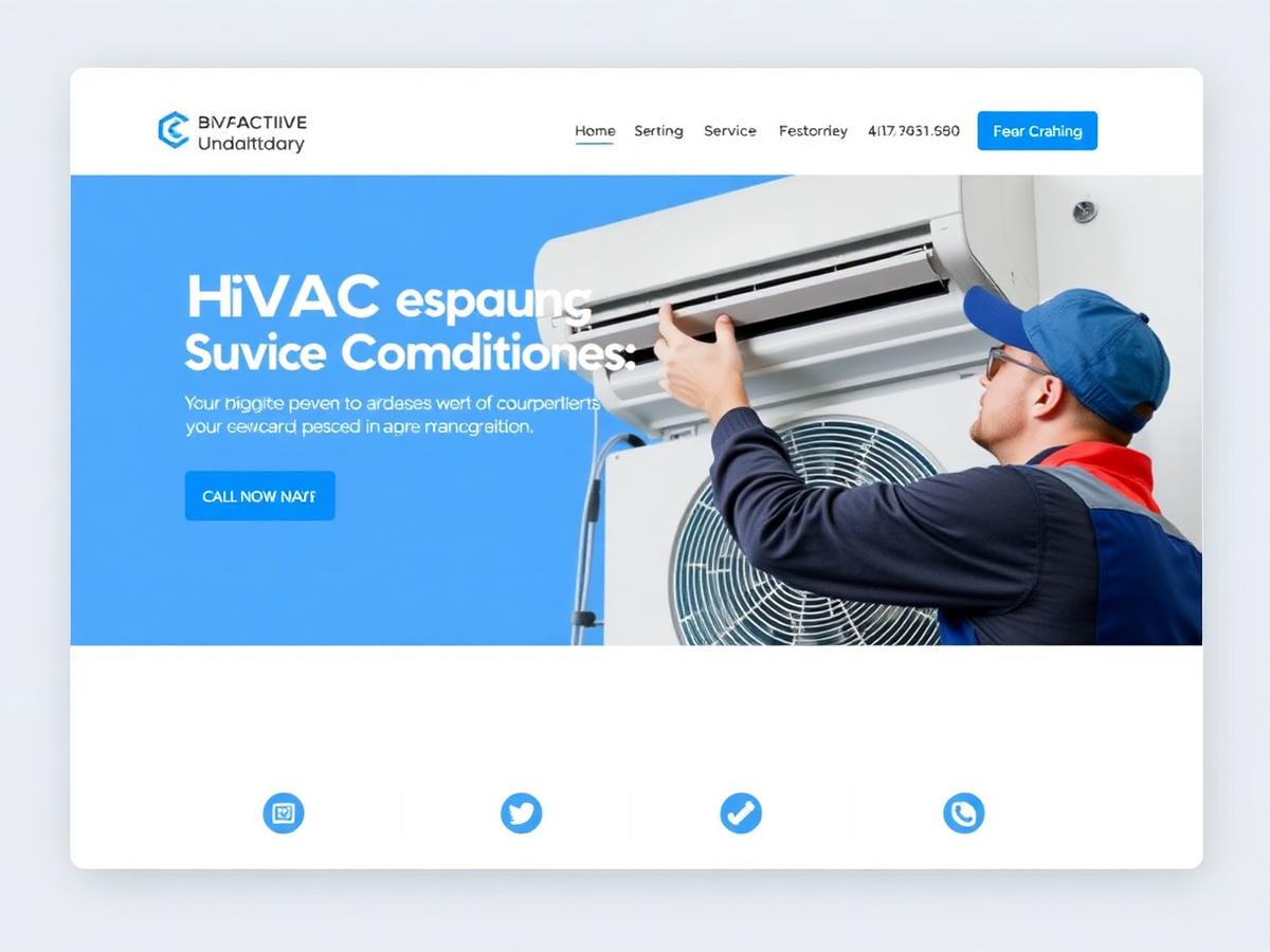 Example website design for a hvac company